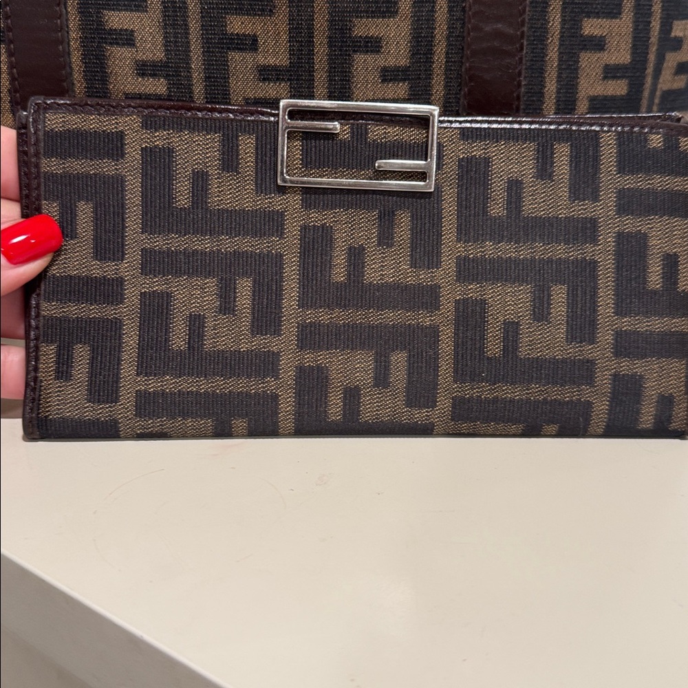 Fendi Zucca Vintage Top handle Boston Bag / Wallet bundle- Bag With COA - Picture 3 of 17